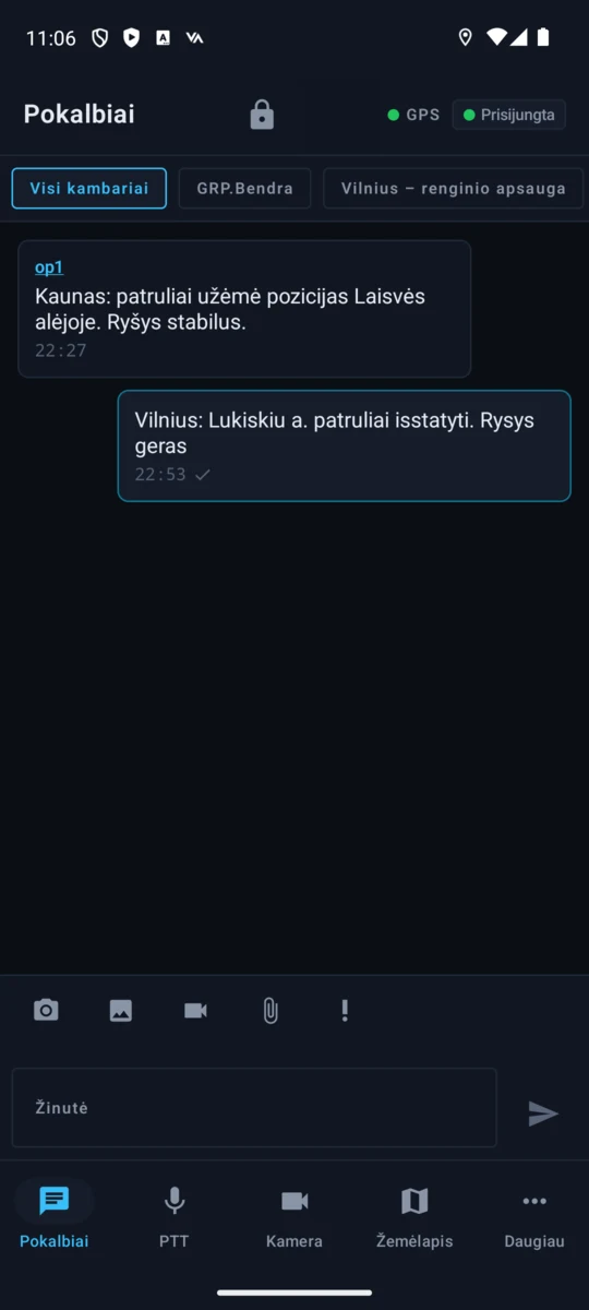 Android: pokalbių kambariai
