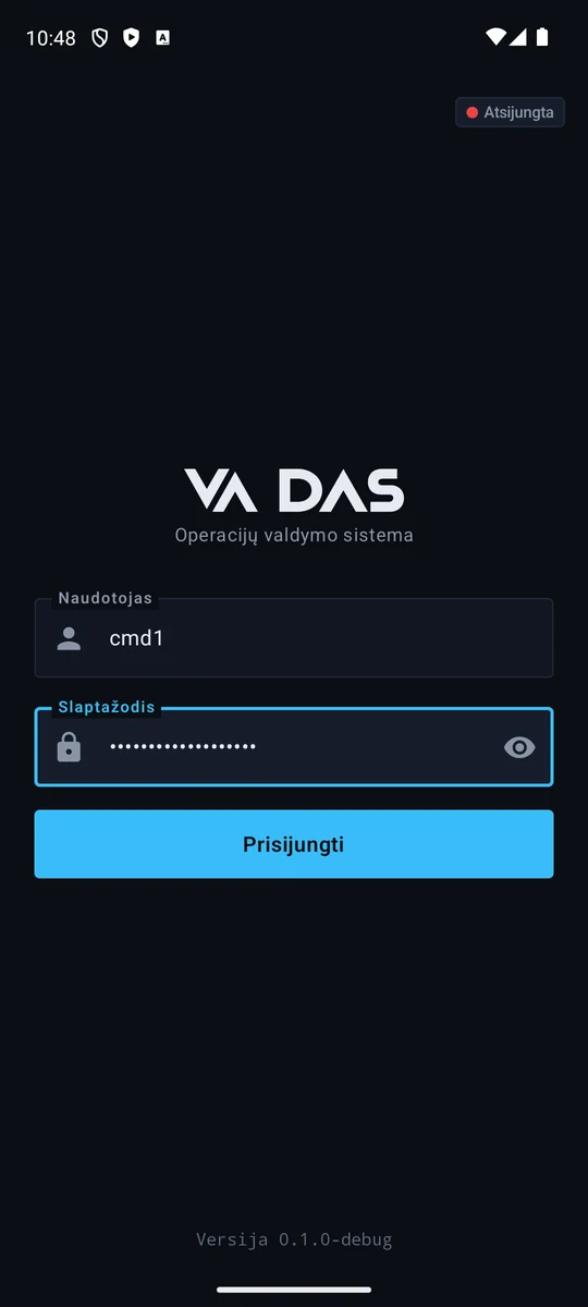 Android: prisijungimas